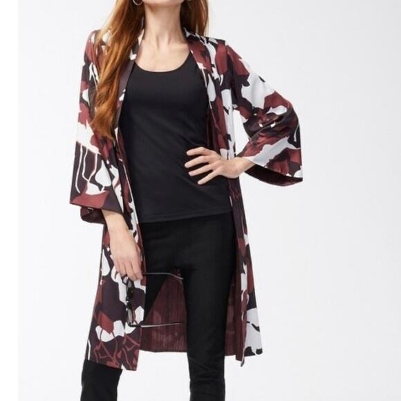 Chico’s NWOT Warm Color Luxe Long Kimono Small - Picture 1 of 7
